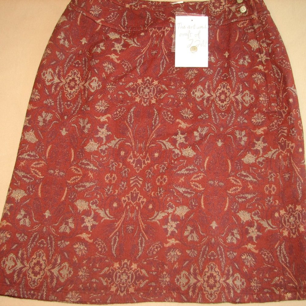 J Jill new with tags women's sz 6 tapestry skirt